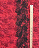 1st measurement of All Over Monstera Leaves Firm Fen Turtle Single Border Poly-Cotton