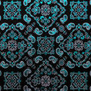 Bandana Foil Printed Spandex Fabric | Blue Moon Fabrics