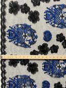 FIrst measurement of Black Hibiscus Flowers Tonga Seal Lace