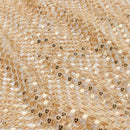 Chequered Knitted Lace Sequin Fabric | Blue Moon Fabrics