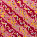 Pink color Diagonal Tiare Lei Polyester Fabric