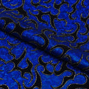 Flame Flocked Hologram Spandex Fabric | Blue Moon Fabrics