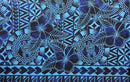 Light Blue & Navy Blue Hibiscus Sea Turtle Polyester Sarong