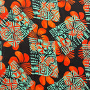 Hibiscus Geometric Floral Design Rayon Fabric | Islands Fabric