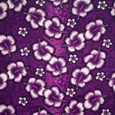 Hibiscus Traditional Tattoo Background Cotton Fabric | Islands Fabric