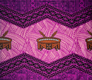 Traditional Tonga Tattoo Kava Bowl Center Cotton Fabric | Islands Fabric