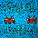 Monstera Double Border Cotton Fabric | Islands Fabric