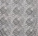 Hibiscus Traditional Polynesian Tattoo Poly Cotton Fabric | Islands Fabric