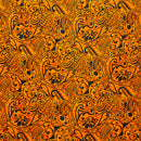 Polynesian Tribal Stems & Leaves All Over Design Cotton Light Barkcloth Fabric | Islands Fabric