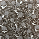 Durian Banana Monstera Leaves Chambray (Denim Look) Fabric | Islands Fabric
