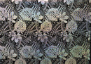 Midnight Monstera Tatau Polyester Foil Fabric | Islands Fabric