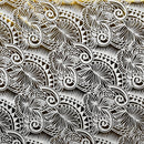 Palm Leaves Traditional Tattoo Polyester Foil | Islands Fabric