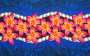 Plumeria Zig Zag Middle Border Sarong | Islands Fabric