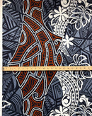 Polynesian Tribal Tide Cotton Fabric | Islands Fabric