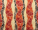 Monstera Tribal Print Polyester Glitter Fabric | Islands Fabric