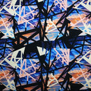 Geometrical Skies Printed Spandex | Blue Moon Fabrics
