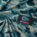 Fiji Camouflage Printed Spandex Fabric | Blue Moon Fabrics