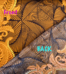 Front and Back of Paradise Floral Vines Cotton Fabric