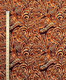 2nd measurement of Traditional Polynesian Tattoo Swirl design Cotton Light Barkcloth Fabric