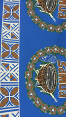 Samoan Heritage Wreath Double Border Polyester Fabric | Islands Fabric