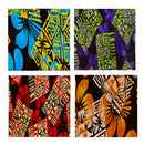 Hibiscus Geometric Floral Design Rayon Fabric | Islands Fabric