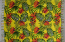 Yellow All Over Split Leaves Sarong with Fringes
