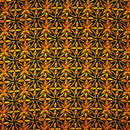 Orange Alluring Watercolor Blossoms Rayon Poplin Fabric