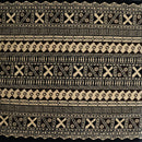 Brown colored Fijian Geometric Design Cotton Light Barkcloth Fabric