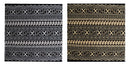 Swatches of Fijian Geometric Design Cotton Light Barkcloth Fabric