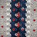 Plumeria Flowers & Leaves Parallel design Rayon Fabric | Islands Fabric