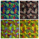 Swatches of Monsteras & Split Leaves Fabric