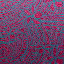 Plumeria Tribal Design | Peachskin Fabric Fuschia Gray