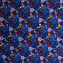 Purple & Red Split & Banana Leaf w/ Traditional Tribal design Rayon Poplin Fabric
