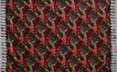 Red Split Leaf Banana Leaf Sarong with Fringes