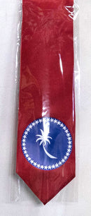 Red color Tie with Chuuk State Flag