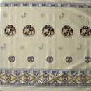 Beige colored Tonga Seal Double Border Light Barkcloth