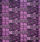 Lavander & Black Traditional Polynesian Tapa Light Barkcloth Fabric