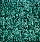 Aqua Traditional Polynesian Tapa Light Barkcloth Fabric