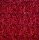 Red Traditional Polynesian Tapa Light Barkcloth fabric