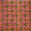 Purple/Black Traditional Polynesian Tattoo All Over design Polyester Fabric