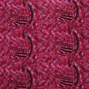 Fuchsia colored Traditional Polynesian Tattoo Design Rayon Poplin Fabric